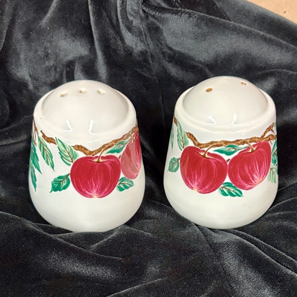 🍎 SALE Bella Roma Apple Design Salt and Pepper Shakers, Nancy Calhoun - Picture 7 of 7